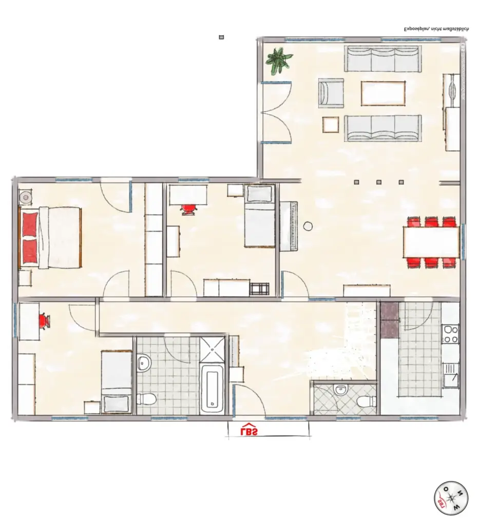 Grundriss Bungalow in Oberraden