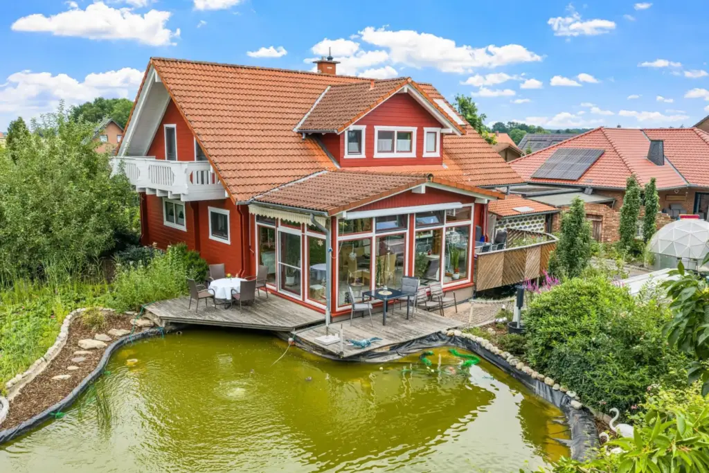 Vollholz Wohnblockhaus mit Wintergarten – Bild 2