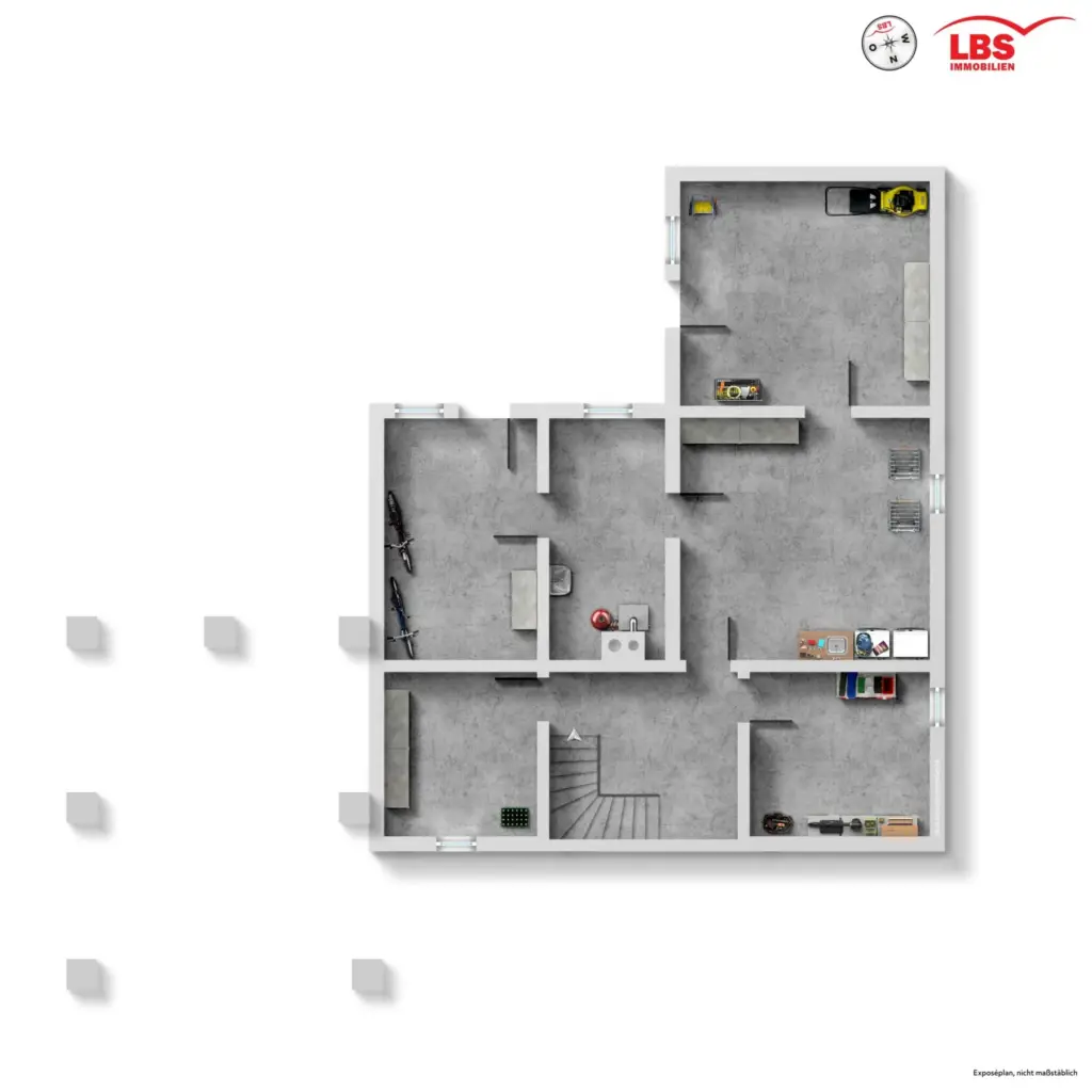 Grundriss Vollholz Wohnblockhaus mit Wintergarten